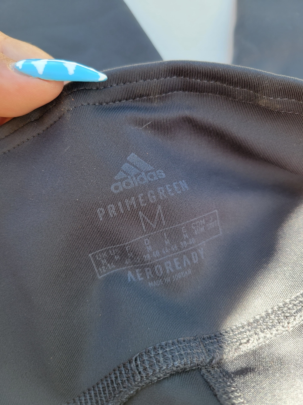 Adidas Woman's Black Athletic Leggings with Side Stripe - Picture 7 of 7
